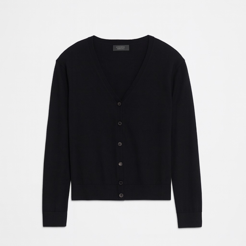 Banana Republic Classic Black V-Neck Cardigan